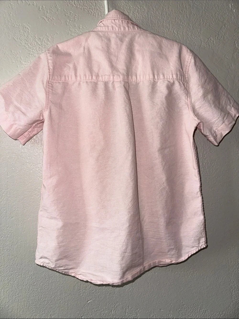 Old Navy Light Pink Short Sleeve Button-Down Shirt for Kids